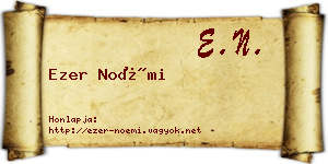 Ezer Noémi névjegykártya